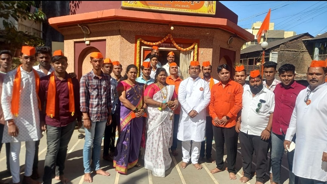 शहराध्यक्ष राहुल पवार यांच्या नेतृत्वाखाली मनसेतर्फे श्रीरामपूजन
