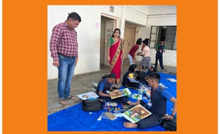 वाई येथील कन्याशाळेत रंगोत्सव स्पर्धा उत्साहात संपन्न