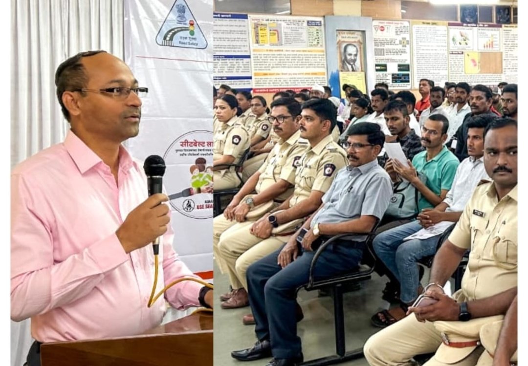“रस्ता सुरक्षा साध्य करण्याची आकांक्षा समाजामध्ये निर्माण करा” – प्रादेशिक परिवहन अधिकारी विनोद चव्हाण