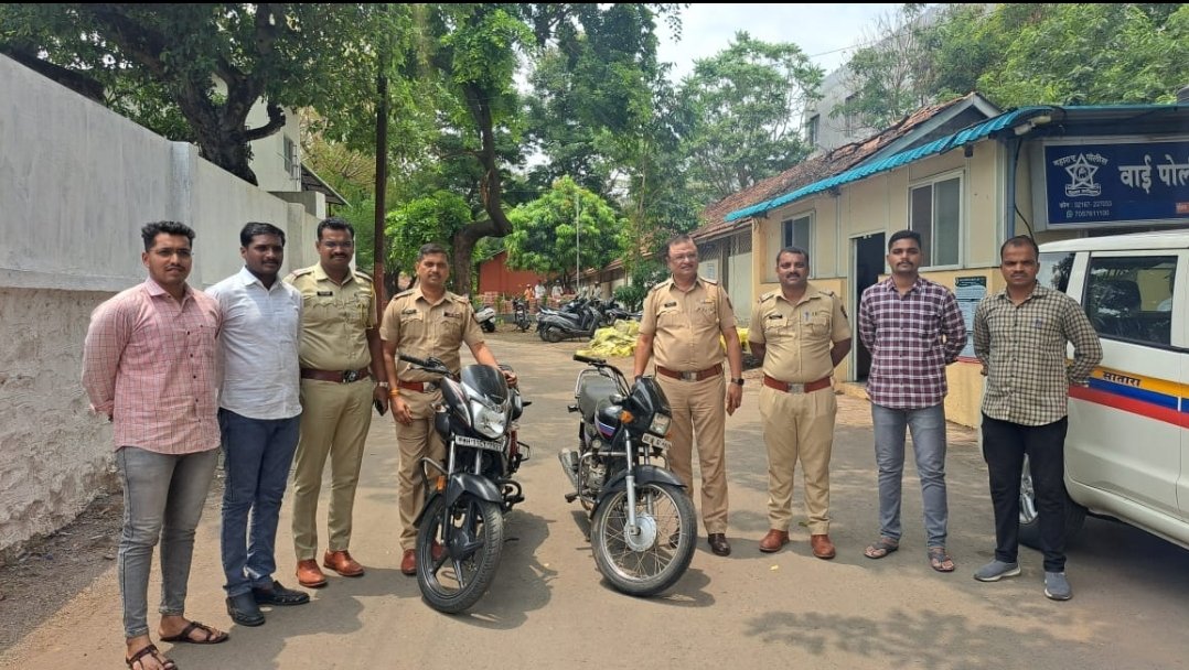 वाई डिबी ने वाहन चोरट्याच्या आवळल्या मुसक्या ; २ दुचाकी हस्तगत