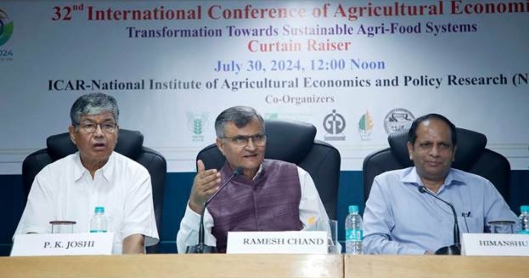प्रा.रमेश चंद यांनी नवी दिल्ली येथे 02 ते 07 ऑगस्ट 2024 दरम्यान होणाऱ्या कृषी अर्थशास्त्रज्ञांच्या 32 व्या आंतरराष्ट्रीय परिषदेच्या पार्श्वभूमीवर पत्रकारांना केले संबोधित