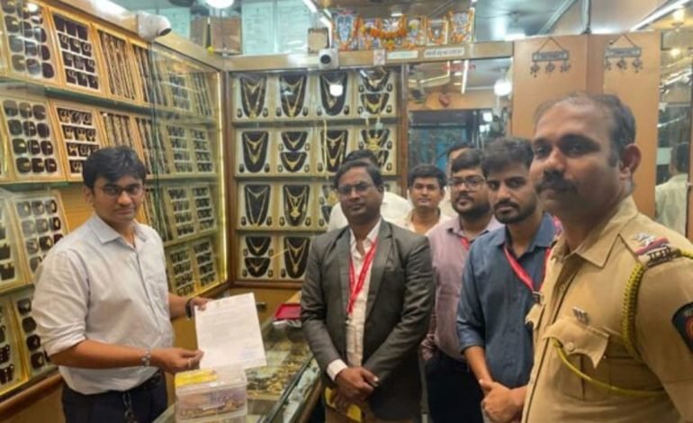 हॉलमार्किंग मानकांचे उल्लंघन केल्याप्रकरणी बीआयएस सक्तवसुली विभागाची परेश ज्वेलर्सवर कारवाई