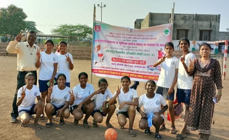 कोल्हापूर विभागीय डाॅजबाॅल स्पर्धेत दि मॉडेल इंग्लिश स्कुल सैतवडेचा संघ विजयी.