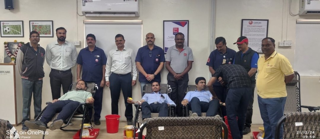 पद्मभूषण कै. आबासाहेब तथा भालचंद्र गरवारे यांच्या १२१व्या जयंतीनिमित्त रक्तदान शिबीराचे आयोजन