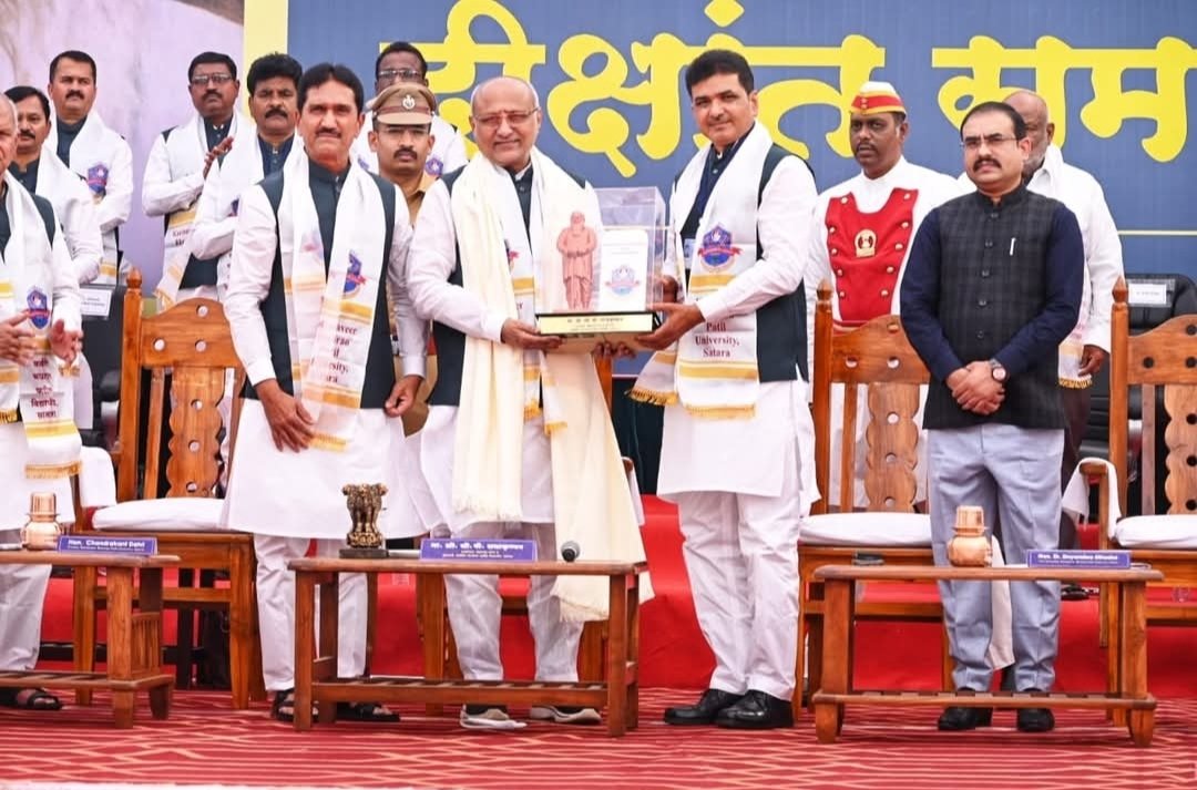 राज्यपाल सी.पी. राधाकृष्णन यांच्या उपस्थितीत कर्मवीर भाऊराव पाटील विद्यापीठाचा प्रथम दीक्षांत समारंभ उत्साहात संपन्न