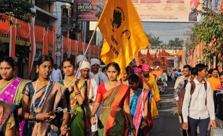 छत्रपती शिवाजी महाराज यांच्या जयंती निमित्त जय शिवाजी जय भारत पदयात्रा उत्साहात संपन्न