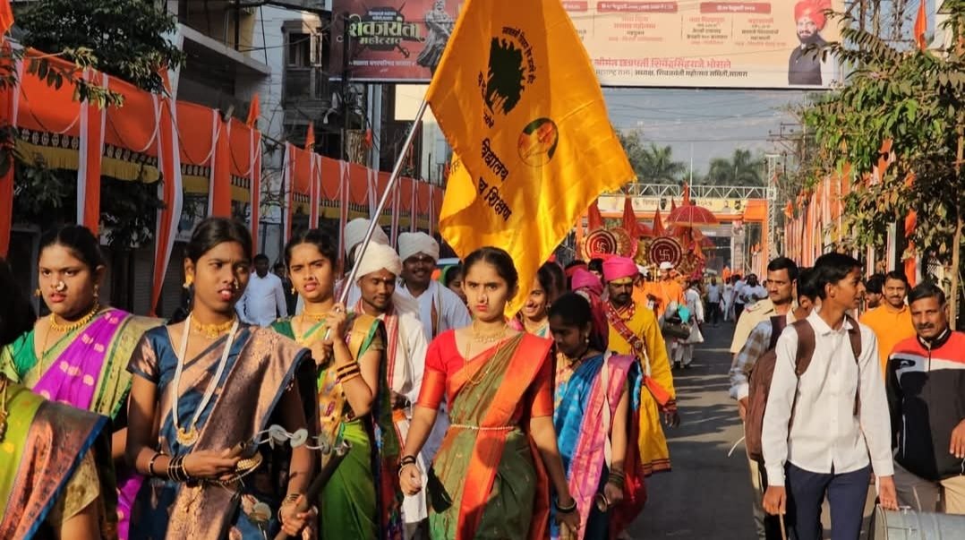 छत्रपती शिवाजी महाराज यांच्या जयंती निमित्त जय शिवाजी जय भारत पदयात्रा उत्साहात संपन्न