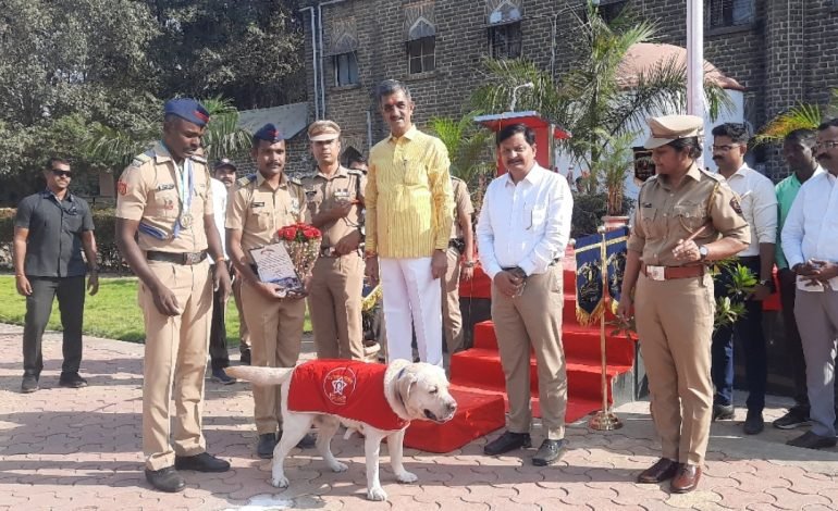 भारतीय पोलीस कर्तव्य मेळाव्यात श्वान सुर्याने पटकविले सुवर्ण पदक