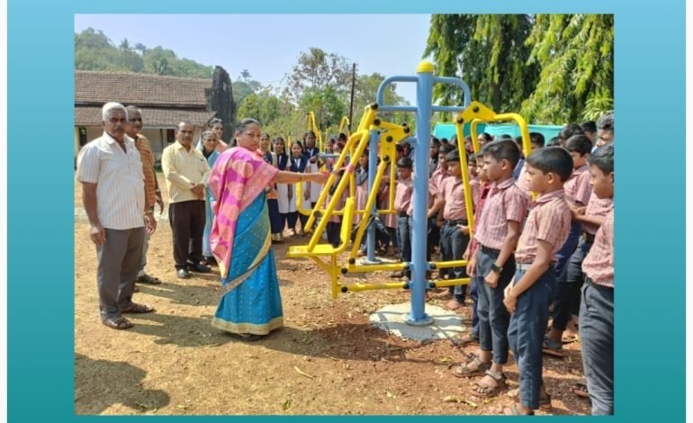 सैतवडे येथील ओपन जिमचे उद्घाटन