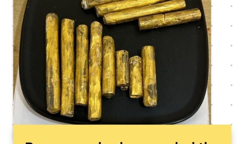 मुंबई सीमाशुल्क विभागाने 1.02 कोटी रु. किंमतीच्या सोन्याच्या सळया केल्या जप्त