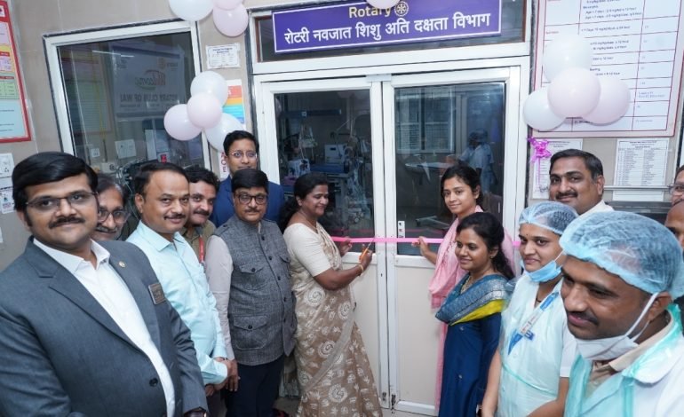 सातारा सिव्हिल रुग्णालयातील नवजात शिशु अतिदक्षता विभागास रोटरीचे जीवनदायी योगदान