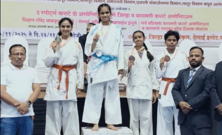 कु. वैदेही वैभव शिंदे हिची राज्यस्तरीय कराटे स्पर्धेत उल्लेखनीय कामगिरी