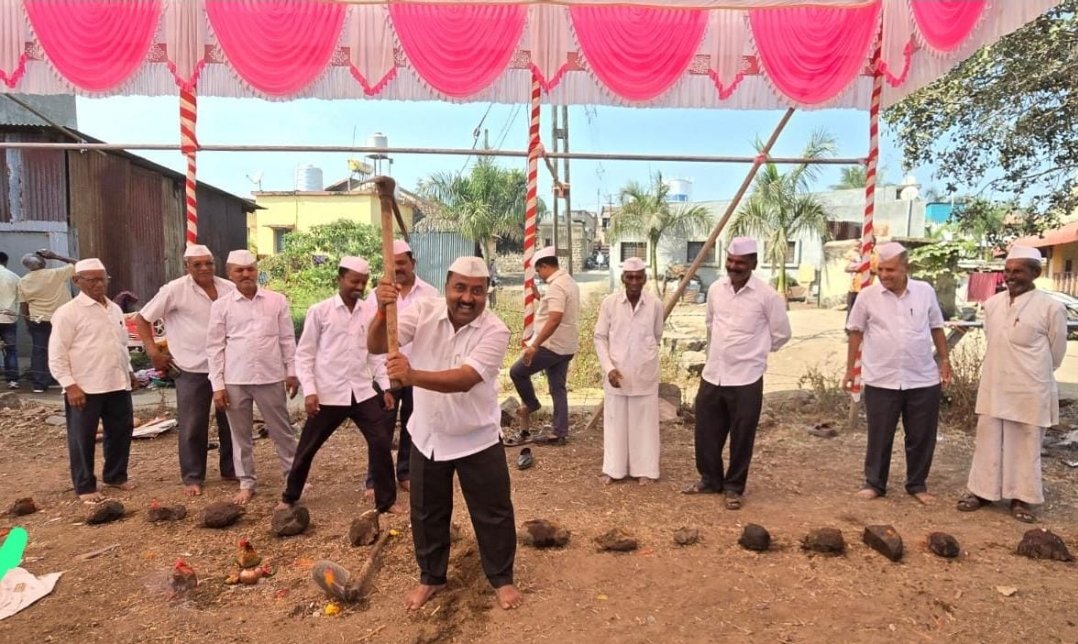 देगाव विकास सोसायटीच्या नव्या इमारतीचे भूमिपूजन संपन्न