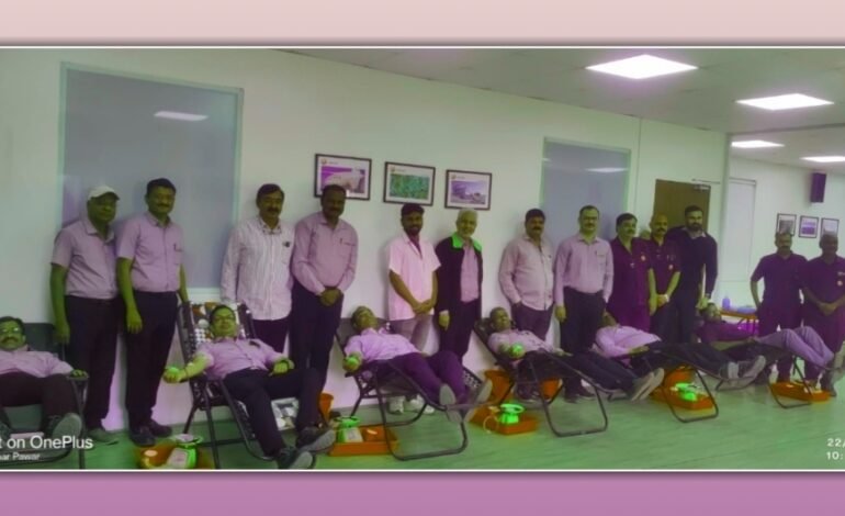 गरवारे टेक्निकल फायबर्समध्ये आबासाहेब गरवारे जयंतीनिमित्त रक्तदान शिबिर