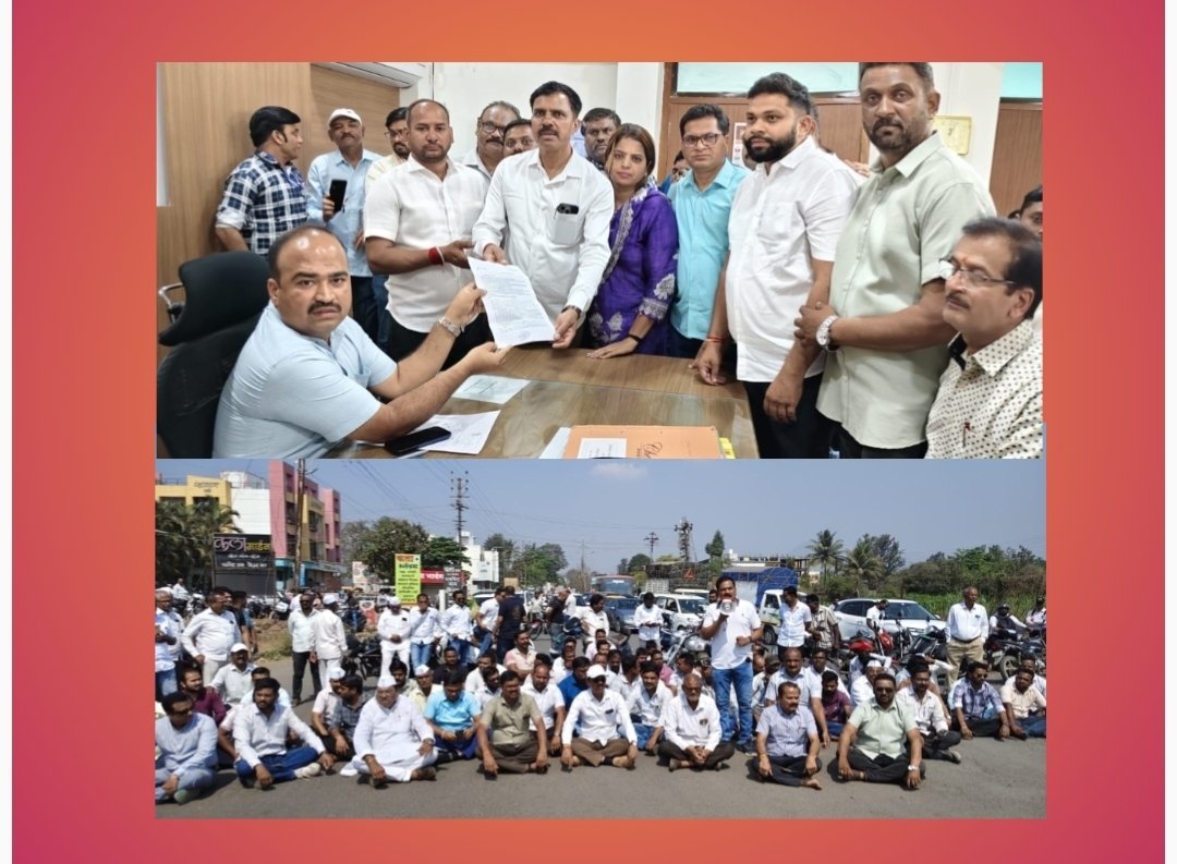 निकृष्ट रस्ते कामाविरोधात वाईत रास्ता रोको; ‘वाई बंद’ला संमिश्र प्रतिसाद