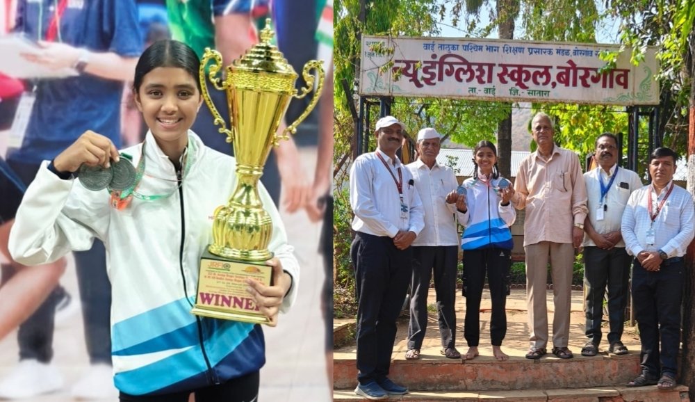 बोरगावच्या यशदा वाडकरची राष्ट्रीय जम्प रोप स्पर्धेत झळाळती कामगिरी