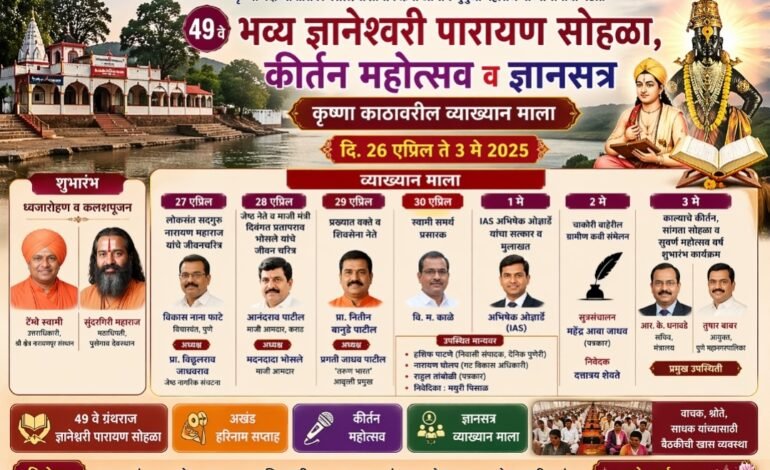 भुईंजमध्ये भक्ती, ज्ञान आणि संस्कृतीचा उत्सव; पारायण, कीर्तन व व्याख्यानमालेला सुरुवात