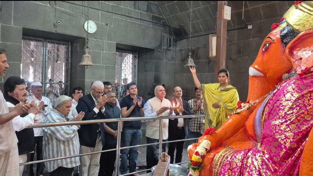 कृष्णामाईचे पूजन, महागणपतीचे दर्शन; सीबीडीटी अध्यक्ष रवी अगरवाल यांची दक्षिण काशीला भेट