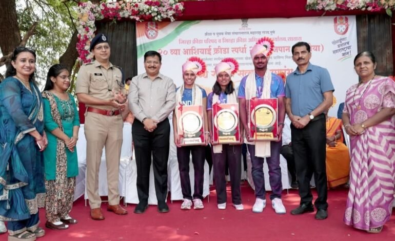 जपान आशियाई क्रीडा स्पर्धेत यश मिळवलेल्या गुणवंत खेळाडूंची भव्य गौरव रॅली